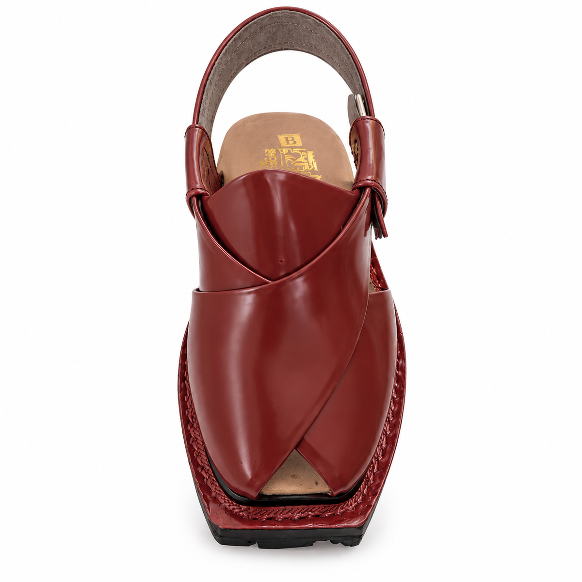 Hand-Crafted Mustard Quetta Norozi Chappal with Double Sole
