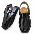 Jet Black Quetta Norozi Chappal with Double Sole