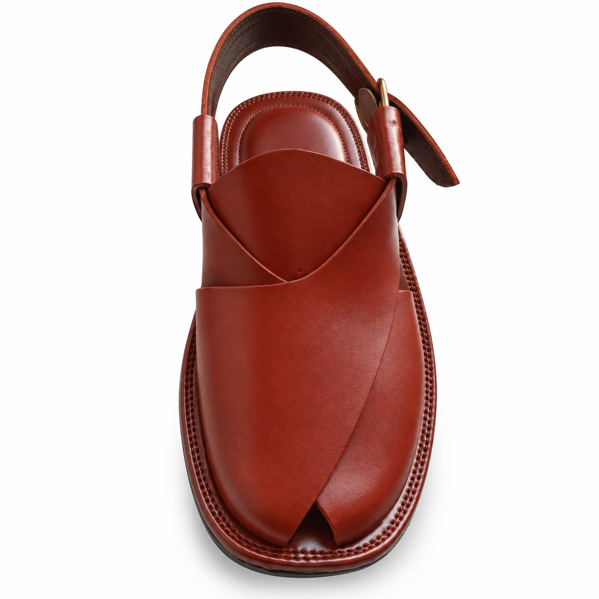 Men's Handmade Brown Leather Peshawari Chappal