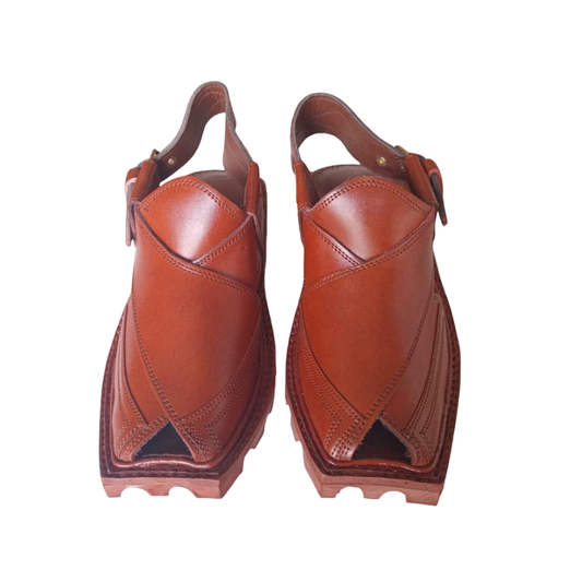 Handmade Mustard Peshawari Chappal with Double Sole